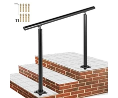 Koduva Lauko laiptų turėklas VEVOR, juodas, aliuminis, 91,4 x 86,4 cm