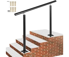 Koduva Lauko laiptų turėklas VEVOR LZHS-4FT, aliuminis ir geležis, juodas, 121 x 91 cm
