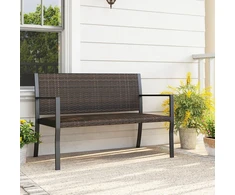 Koduva Lauko loveseat sofa, rudos spalvos, PE rotangas
