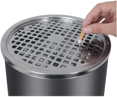 Koduva Lauko pastatoma peleninė su šiukšliadėže, 30 l, juoda, 24,5 x 60,5 cm, su vidiniu kibiru