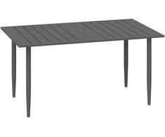 Koduva Lauko stalas, 150 x 90 x 73 cm, juodas, plienas