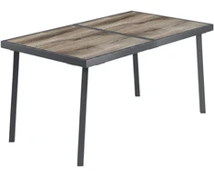 Koduva Lauko stalas 6 asmenims, medžio išvaizda, pilkas, 145 x 85 x 72 cm