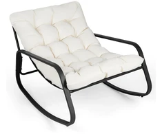 Koduva Lauko supamas gultas su stora pagalve, beige ir juodas / tamsiai pilkas, 120 x 91 x 78 cm