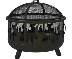 Koduva Lauko ugniavietė su grotelėmis, 61 cm, juoda