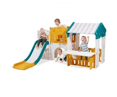 Koduva Lauko žaidimų namelis vaikams VEVOR LY-2889G su čiuožykla, HDPE plastikas, 187 x 151 x 111 cm