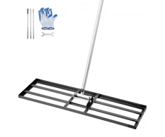 VEVOR Lawn leveling rake, juodas, carbon steel, 229 x 91,4 cm