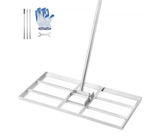 VEVOR Lawn leveling rake, sidabrinis, carbon steel, LJY9012