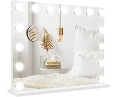 Koduva LED kosmetinis veidrodis, 3 šviesos režimai, reguliuojamas, jutiklinis valdymas, USB, 58 x 48 cm, baltas