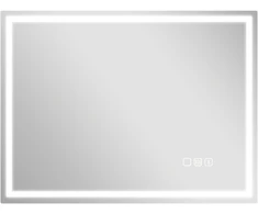 Koduva LED vonios veidrodis, sidabrinis, 80 x 60 x 3,5 cm