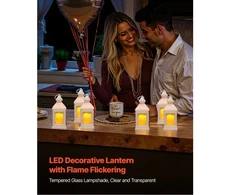 Koduva LED žibintų rinkinys VEVOR, 12 vnt., baltas, plastikas ir grūdintas stiklas, 105 x 105 x 240 mm