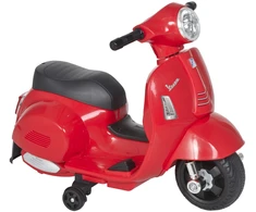 Aosom Licencijuotas vaikiškas elektrinis motociklas VESPA, raudonas, 66,5 x 38 x 52 cm