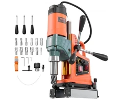 Koduva Magnetinės gręžimo staklės VEVOR MD-50E, 1400 W, 50 mm, 0-850 aps./min., su 11 karūninių grąžtų