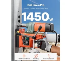 Koduva Magnetinis gręžtuvas VEVOR, 1450 W, 50 mm, 13000 N, 6 grąžtai, 8880E