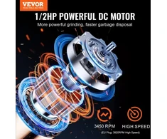 Koduva Maisto atliekų smulkintuvas VEVOR JW-301, 0,37 kW, 3820 RPM, 15 x 15 x 34 cm