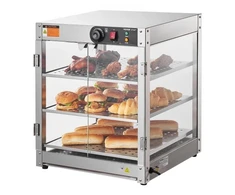VEVOR Maisto šildymo vitrina NB-03, 3 aukštų, 800 W, 90 l, 51 x 51 x 62 cm