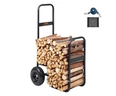 Koduva Malkų vežimėlis VEVOR FC1359-SYT, plienas, juodas, 67 x 52 x 110 cm