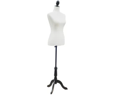 Aosom Manekeno torsas, balta, reguliuojamas 130-168 cm