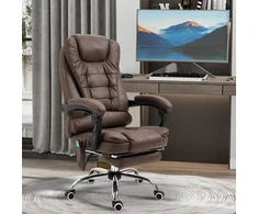 Koduva Masažinė biuro kėdė su gulėjimo ir šildymo funkcija, sukinėjama, ergonomiška, ruda, iki 120 kg