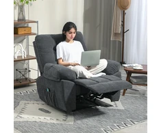 Koduva Masažinis recliner krėslas, tamsiai pilkas, 150°, 150 kg