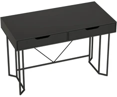 Koduva Mažas rašomasis stalas su 2 stalčiais, juodas, 120 x 60 x 77 cm