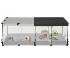 Koduva Mažų gyvūnų aptvaras vidaus naudojimui, baltas, 144 x 74 x 57 cm, plastikas ir plienas