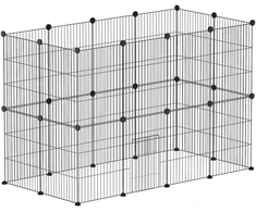 Koduva Mažų gyvūnų narvas, lauko aptvaras, modulinė konstrukcija, 0,72 m², plienas, juoda