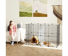 Koduva Mažų gyvūnų narvas, lauko aptvaras, modulinė konstrukcija, 0,72 m², plienas, juoda
