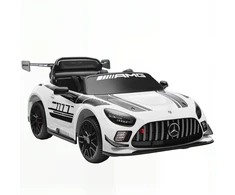 Aosom Mercedes-AMG elektrinis vaikų automobilis, baltas, 12 V, 115 x 66 x 44 cm
