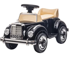 Aosom Mercedes-Benz 300S stumiamas vaikiškas automobilis, juodas, 77,5 x 41,5 x 45 cm