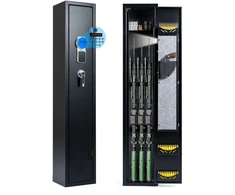 Koduva Metalinė ginklų spinta su elektronine kodine spyna, 2 avariniais raktais, 8 šautuvams, juoda, 25 x 22 x 132 cm