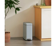 Koduva Metalinė šiukšliadėžė su pedalu, 5 l, pilka, 29,2 x 14 x 32 cm