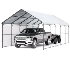 VEVOR Metalinė stoginė automobiliui, 4 x 8 x 3,15 m