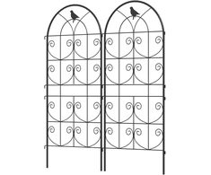 Koduva Metalinės augalų atramos 2 vnt. rinkinys, juodos, 50 x 120 cm