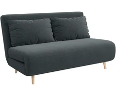 Koduva Miegamasis sofa, svečių lova, 3 padėčių reguliuojama atlošo dalis, kordoninis audinys, iki 120 kg, 141 x 90 x 81 cm, tamsiai pilka
