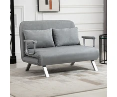 Koduva Miegamoji sofa, dvivietė sofa, svečių lova, šviesiai pilka, 2 pagalvėlės