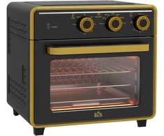 Elektrinė krosnelė Koduva Mini orkaitė, 20 l, 1400 W, juoda+auksinė