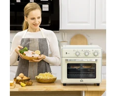 Elektrinė krosnelė Koduva Mini orkaitė 5 viename, 20 l, 1400 W, kreminė balta, sidabrinė