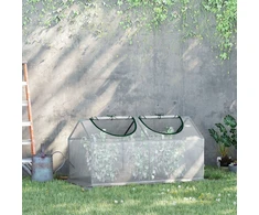 Koduva Mini šiltnamis su langu, PE plėvelė, plienas, balta, 120 x 60 x 60 cm