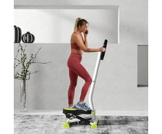 Koduva Mini stepperis, LCD monitorius, neslystantys pedalai, plienas ir ABS, 55 x 44 x 108 cm, žalia + juoda