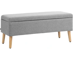 Koduva Minkštasuolė su daiktadėže, pilka, 110 x 39 x 45 cm