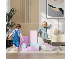 Koduva Minkštų putplasčio kaladėlių rinkinys vaikams, 7 vnt., dirbtinė oda, margas, 1-3 m.