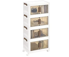 Koduva Mobilus daiktų organizatorius su ratukais, 4 aukštų, baltas, 100 l, 26 x 45 x 91 cm