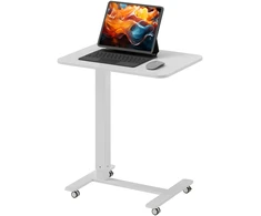 Koduva Mobilus reguliuojamo aukščio stalas su ratukais, 65 × 48 × 73–110 cm, baltas