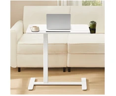 Koduva Mobilus šoninis staliukas su ratukais, 80 x 45 x 65–102 cm, baltas