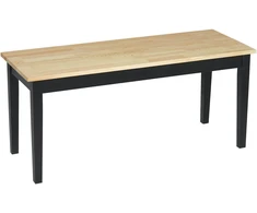 Koduva Moderni suoliukas 2 asmenims, pušies mediena, natūrali ir juoda, 102 x 36 x 45 cm