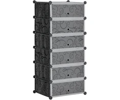 Koduva Modulinė batų lentyna 6 poroms, 49 x 36,5 x 108 cm, juoda