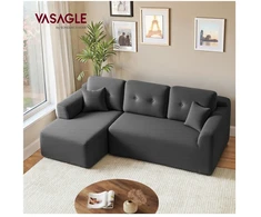 Koduva Modulinė kampinė sofa, 244 cm pločio, su kaire šezlongo dalimi, skalūno pilka