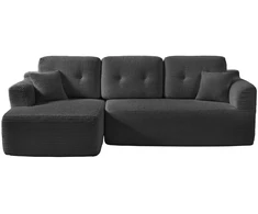 Koduva Modulinė kampinė sofa su kairiąja šezlongo dalimi, 244 cm pločio, pilka