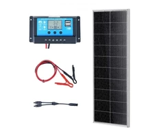 Koduva Monokristalinis saulės skydelis VEVOR S100 su įkrovimo valdikliu, 100 W, 12 V, 110 x 45 x 3 cm