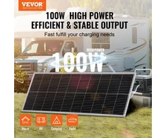 Koduva Monokristalinis saulės skydelis VEVOR S100 su įkrovimo valdikliu, 100 W, 12 V, 110 x 45 x 3 cm